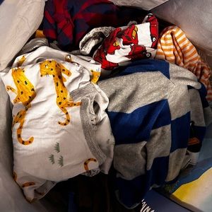 Big bag of baby boy clothing